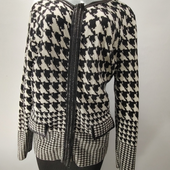 Basler knit Cardigan Black/White Size 44 or 16/18 - Picture 14 of 16